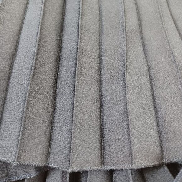 ME And Em Women Pleated Skirt Midi Shirt Dress Size 2 Long Sleeve Button In Navy - Picture 10 of 12